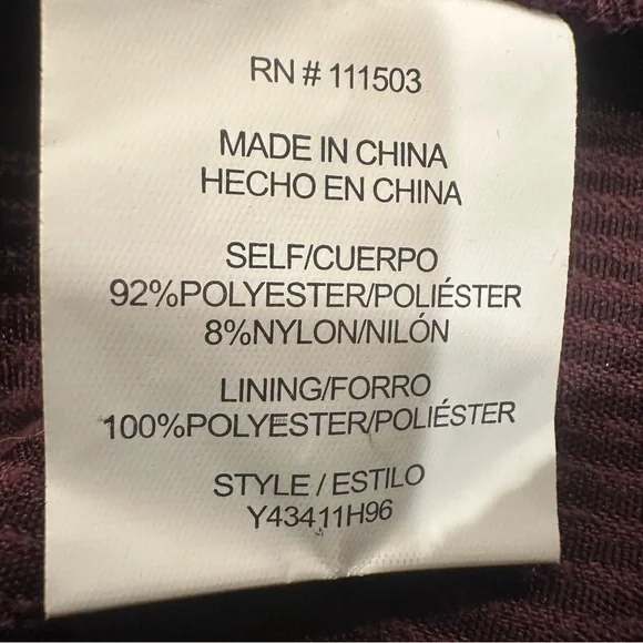 NWT Luxology Purple Corduroy Jumper Pocket Dress Women’s Size Small - Picture 9 of 14